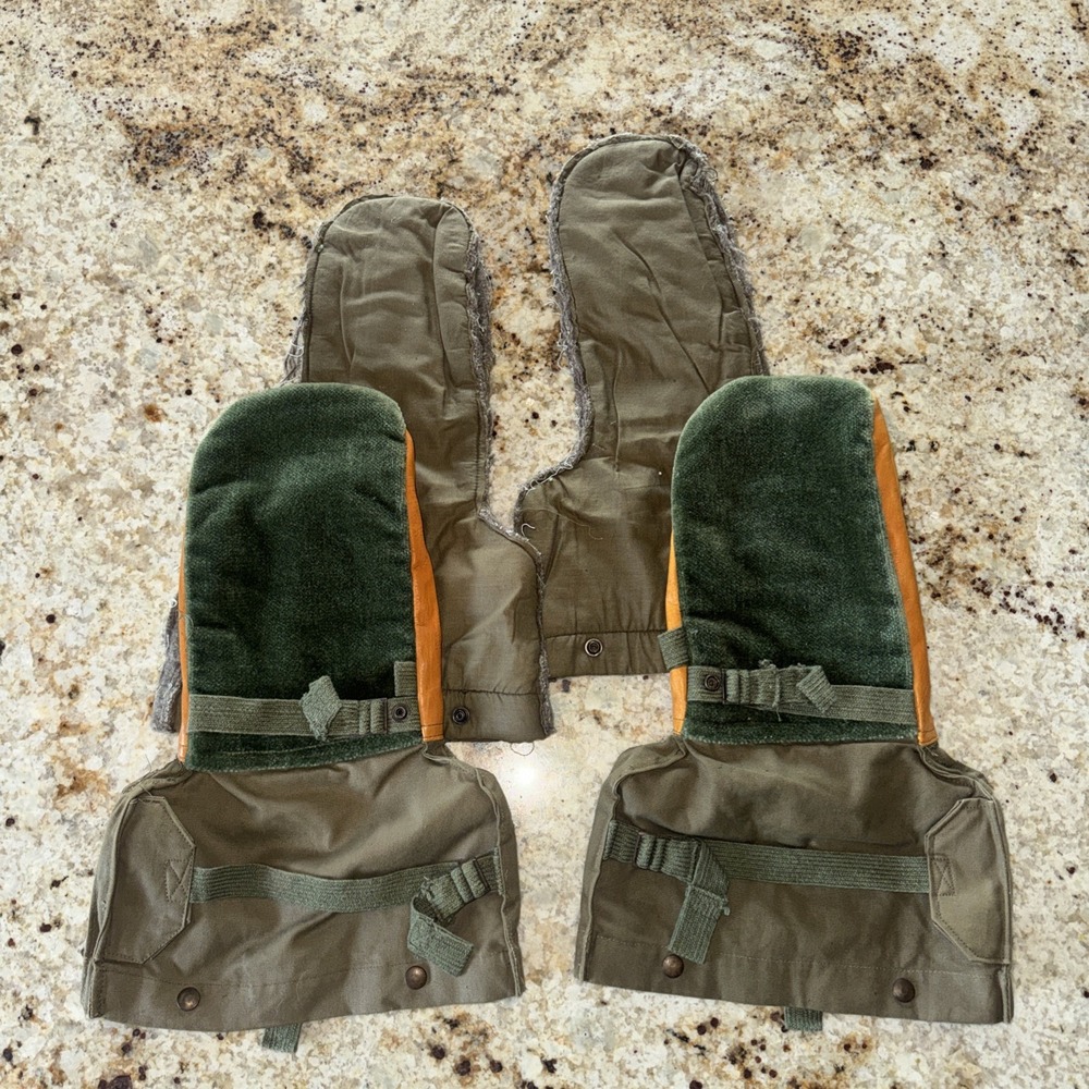 US Military N-4B Extreme Cold Weather Mitten Shells w/Liners Large Vintage